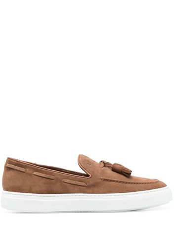 Fratelli Rossetti tassel-detail leather boat shoes - Braun