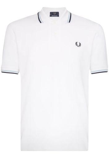 FRED PERRY Poloshirt mit Streifen - Weiß