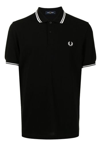 FRED PERRY Twin Tipped Poloshirt - Schwarz