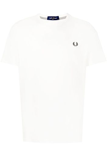 Fred Perry T-Shirt mit Logo-Stickerei - Weiß