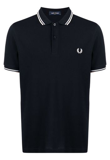 Fred Perry embroidered-logo polo shirt - Blau