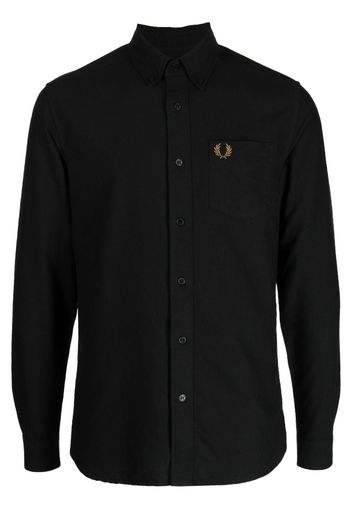 Fred Perry Oxford logo-embroidered cotton shirt - Schwarz