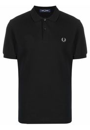 FRED PERRY Poloshirt mit aufgesticktem Logo - Schwarz