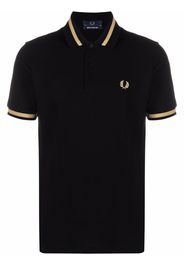 FRED PERRY Poloshirt mit Logo-Stickerei - Schwarz