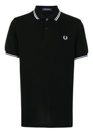 FRED PERRY logo-embroidered polo shirt - Schwarz