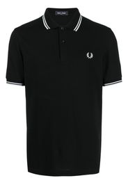 Fred Perry embroidered-logo polo shirt - Schwarz