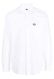 Fred Perry logo-embroidered cotton shirt - Weiß