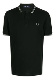 Fred Perry contrast-trim cotton polo shirt - Schwarz