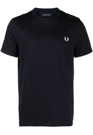 Fred Perry logo-embroidered cotton T-shirt - Blau