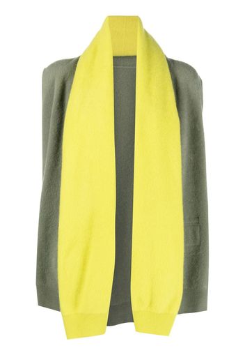 Frenckenberger contrast cashmere knit vest - Grün