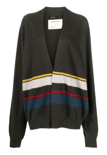 Frenckenberger stripe-pattern cashmere cardigan - Grün