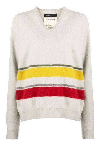 Frenckenberger striped cashmere jumper - Grau