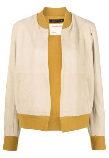 Frenckenberger suede bomber jacket - Nude