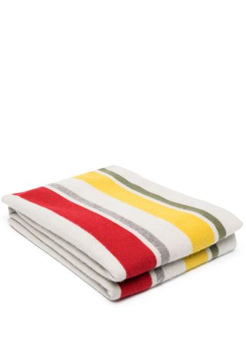 Frenckenberger striped cashmere blanket - Grau
