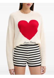 FROM FUTURE striped ribbed shorts - Weiß