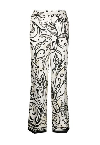 F.R.S For Restless Sleepers palazzo silk pyjama trousers - Weiß