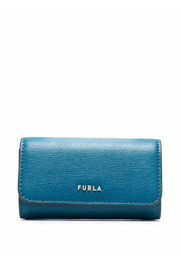 Furla logo-plaque leather purse - Blau