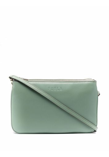 Furla embossed logo crossbody bag - Grün