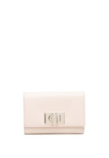 Furla logo-plaque leather purse - Nude