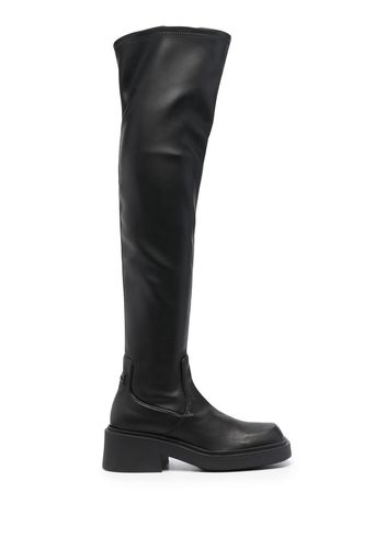 Furla Attitude 35mm leather thigh-high boots - Schwarz