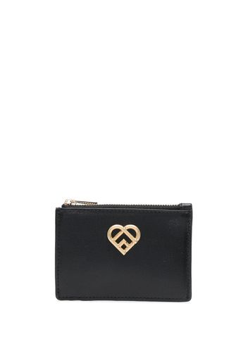 Furla logo plaque wallet - Schwarz