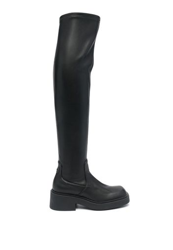 Furla Attitude leather thigh-high boots - Schwarz