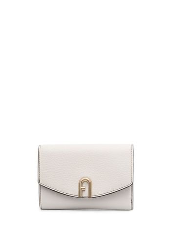 Furla logo-plaque leather wallet - Nude