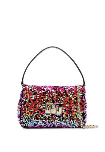 Furla sequin-embellished mini bag - Schwarz