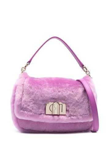 Furla Tasche mit Shearling - Violett