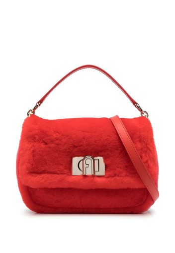 Furla Shopper mit Logo-Schild - Rot