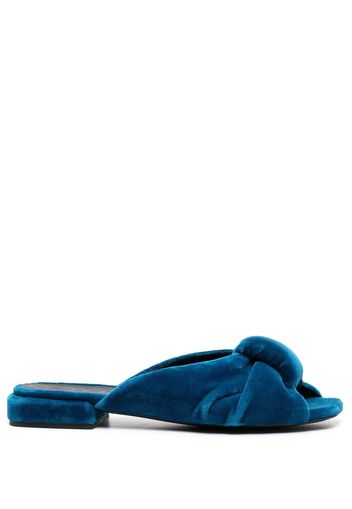 Furla velvet knot-detail 25mm sandals - Blau