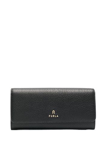 Furla logo-plaque leather wallet - Schwarz