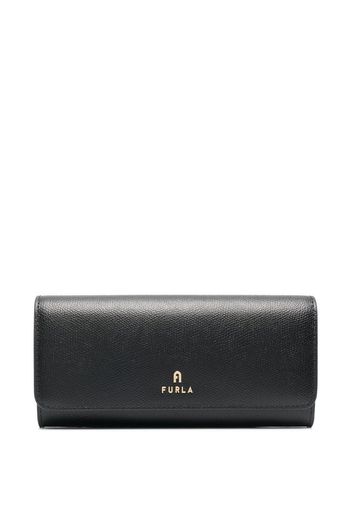 Furla logo-lettering leather wallet - Schwarz