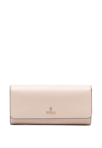 Furla logo-detail leather purse - Nude