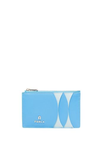 Furla logo-plaque leather wallet - Blau