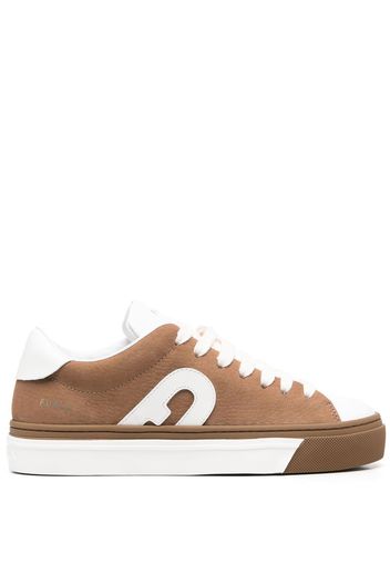 Furla Joy leather low-top sneakers - Braun