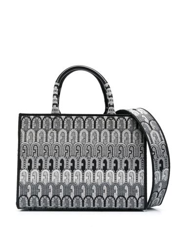 Furla Shopper mit Jacquard-Print - Schwarz