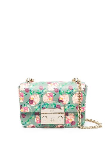 Furla Mini Tasche mit Blumen-Print - Grün