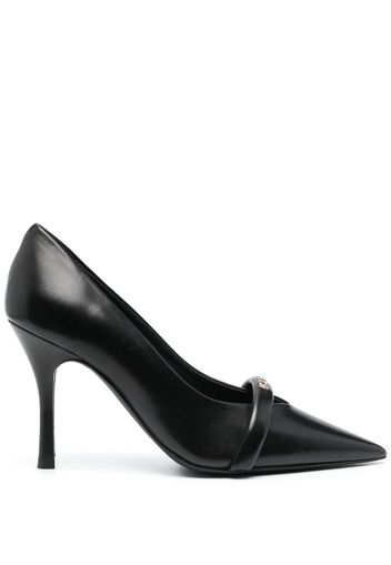 Furla pointed-toe 95mm leather pumps - Schwarz