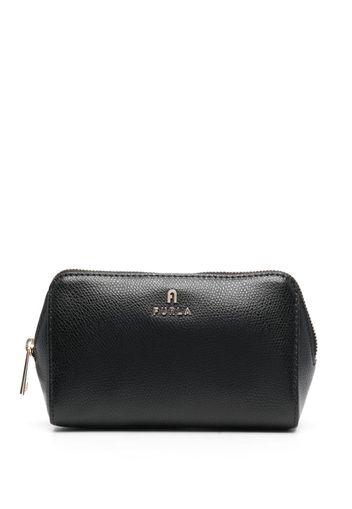 Furla medium Camelia leather make up bag - Schwarz