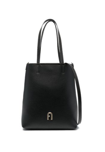 Furla logo-plaque leather shoulder bag - Schwarz