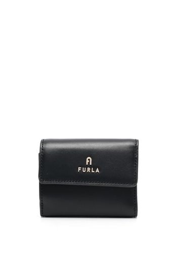 Furla logo-lettering leather wallet - Schwarz