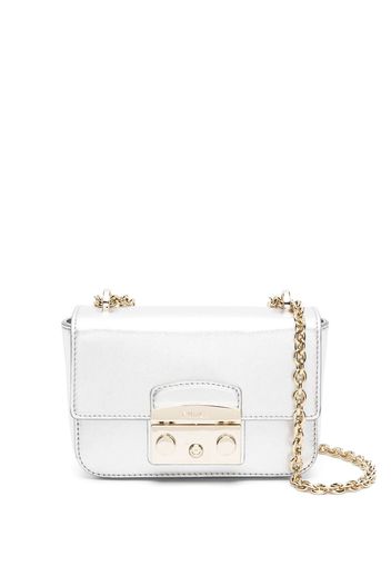 Furla mini Metropolis leather shoulder bag - Silber