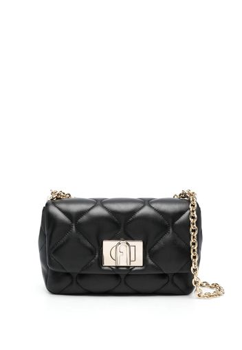 Furla 1927 quilted leather crossbody bag - Schwarz