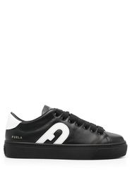 Furla logo-patch low-top sneakers - Schwarz