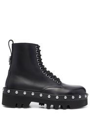 Furla studded lace-up boots - Schwarz