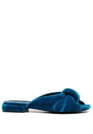 Furla velvet knot-detail 25mm sandals - Blau