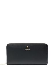 Furla logo-plaque leather wallet - Schwarz