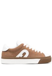 Furla Joy leather low-top sneakers - Braun