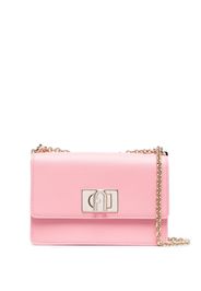 Furla logo-plaque leather crossbody bag - Rosa